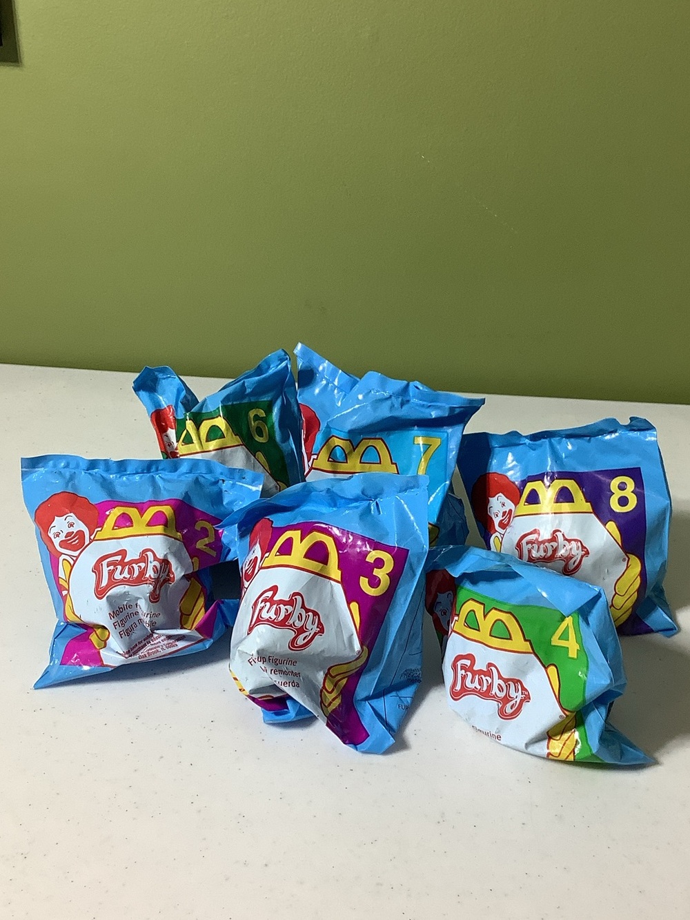 Vintage McDonalds Furby figures 2-4 & 6-8